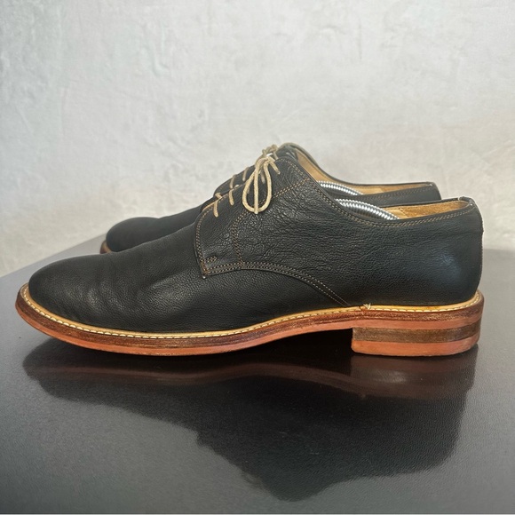 Russell & Bromley Men's Leather Derby Rubber Soles Black Size 11 Made In London - Picture 7 of 11